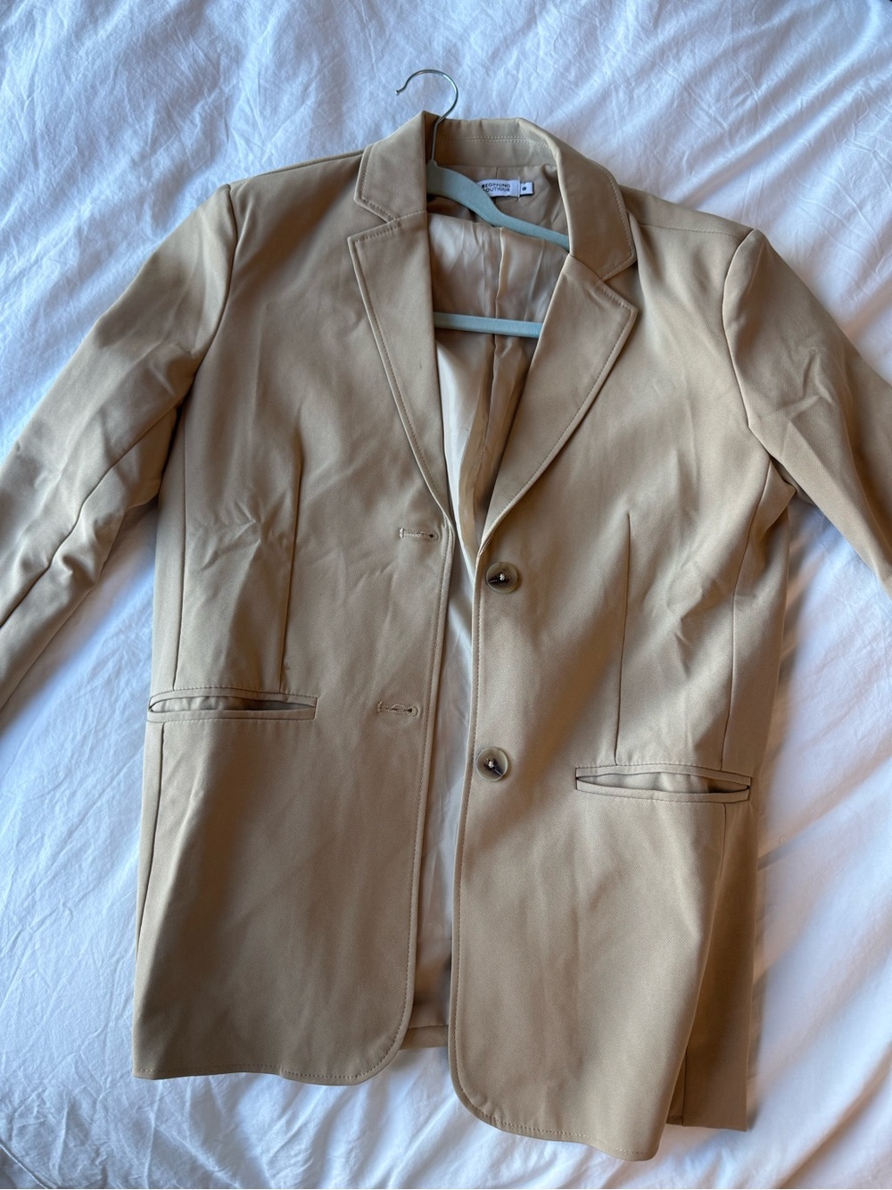 Beginning boutique Tan Tailored Blazer Jacket